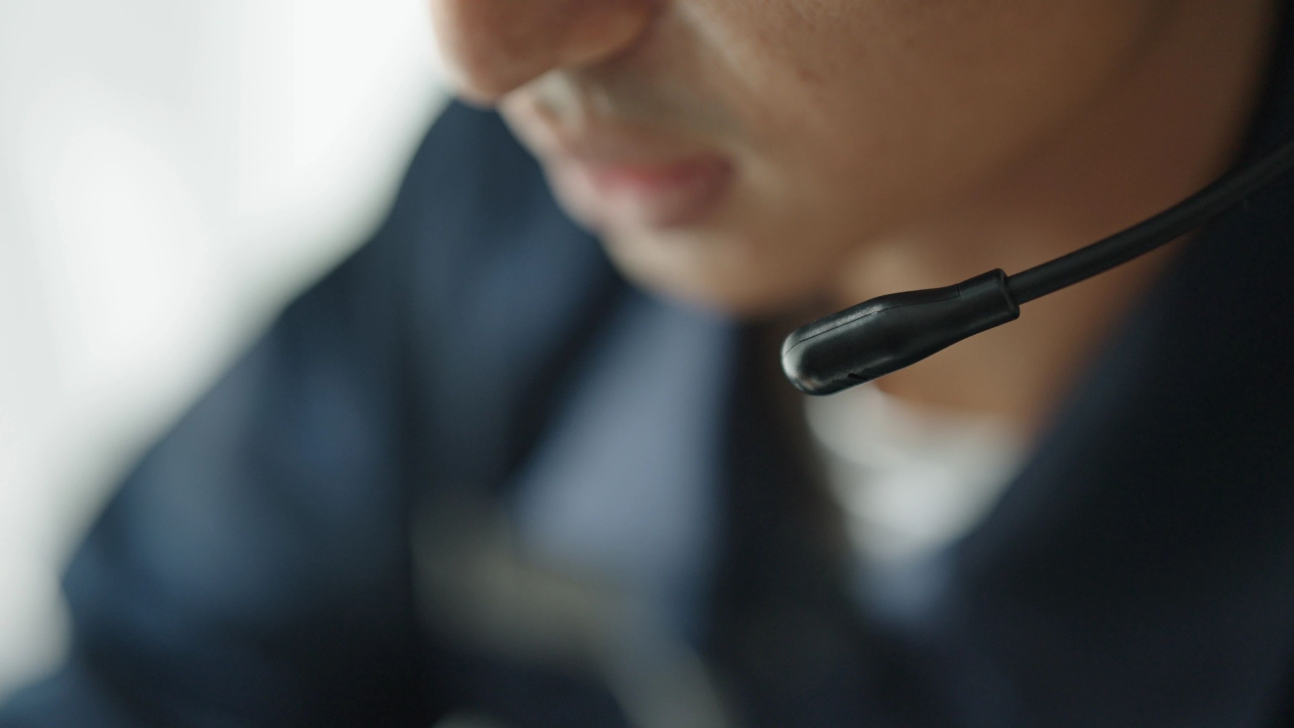 IT support technician speaking on a headset